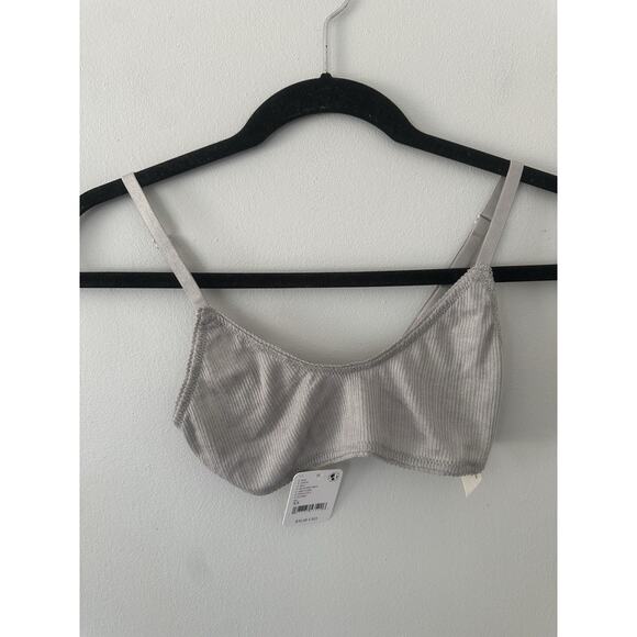 Free People Other - INTIMATELY FREE PEOPLE Ribbed Bralette XS Heather Grey